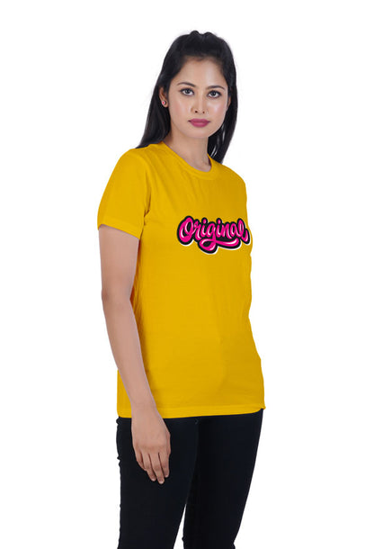 Original Printed Yellow Tshirt