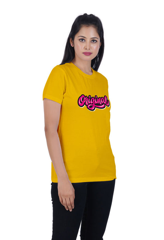 Original Printed Yellow Tshirt