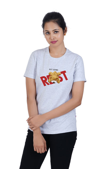 Get Some Rest Printed Greymilange Tshirt