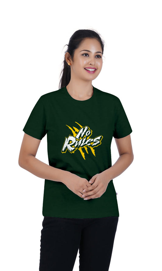 No Rules Printed BottleGreen Tshirt