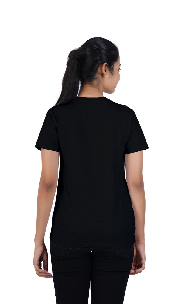 Act Like A Lady Printed Black Tshirt