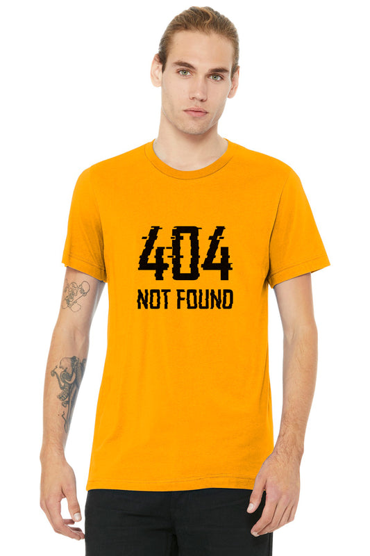 404 Not Found Yellow Printed Tshirts