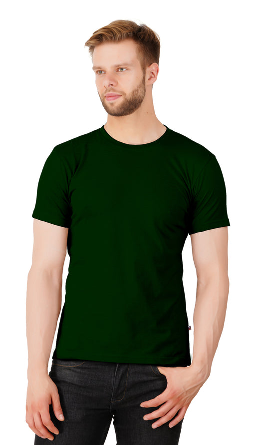 Bottle Green Plain Tshirt