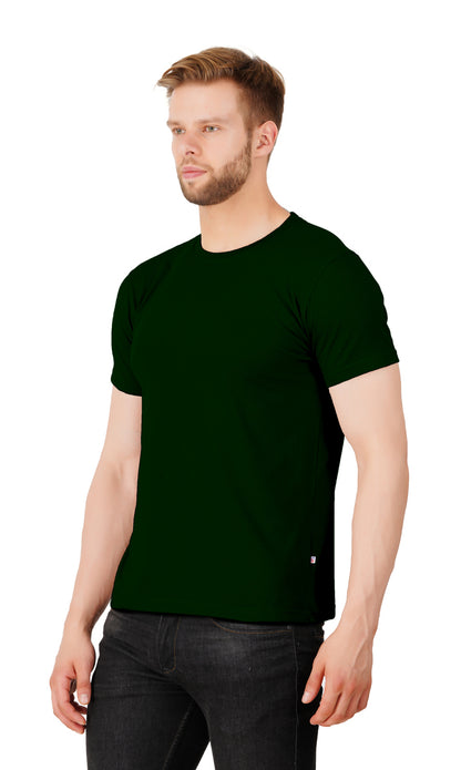 Bottle Green Plain Tshirt