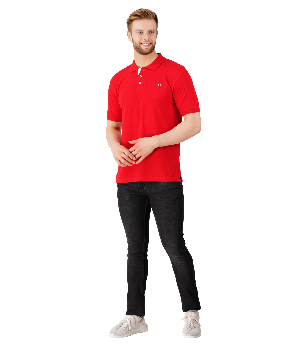 Men's Regular Fit Polo Red T Shirt