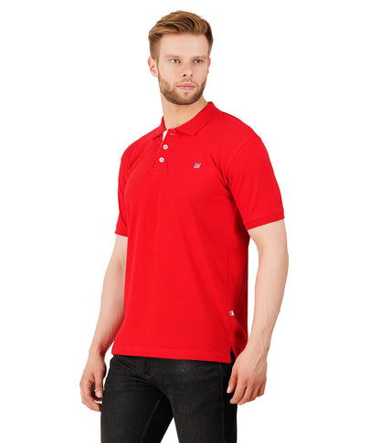 Men's Regular Fit Polo Red T Shirt