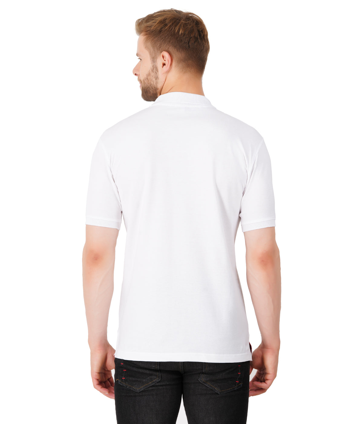 Men's Regular Fit Polo White T shirt