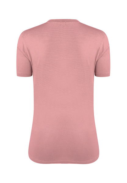 Peach Women Plain Tshirt