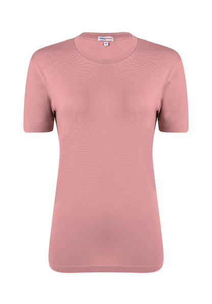 Peach Women Plain Tshirt